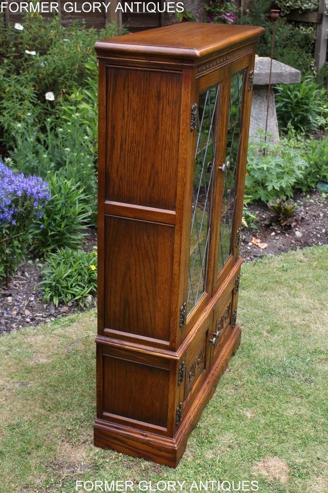 Image 9 of AN OLD CHARM LIGHT OAK BOOKCASE DVD CD DISPLAY CABINET STAND