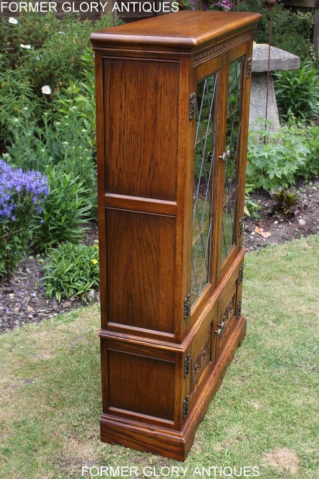 Image 16 of AN OLD CHARM LIGHT OAK BOOKCASE DVD CD DISPLAY CABINET STAND