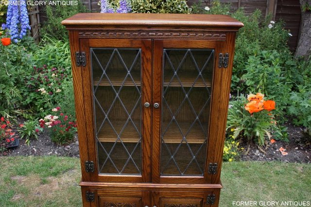 Image 18 of AN OLD CHARM LIGHT OAK BOOKCASE DVD CD DISPLAY CABINET STAND