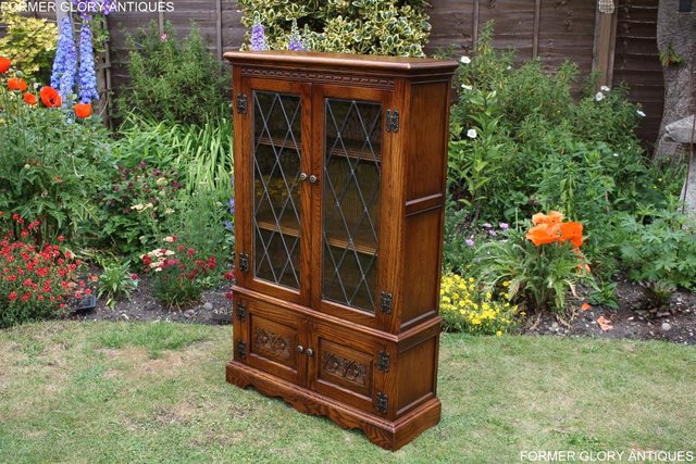 Image 26 of AN OLD CHARM LIGHT OAK BOOKCASE DVD CD DISPLAY CABINET STAND