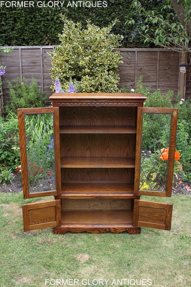 Image 29 of AN OLD CHARM LIGHT OAK BOOKCASE DVD CD DISPLAY CABINET STAND