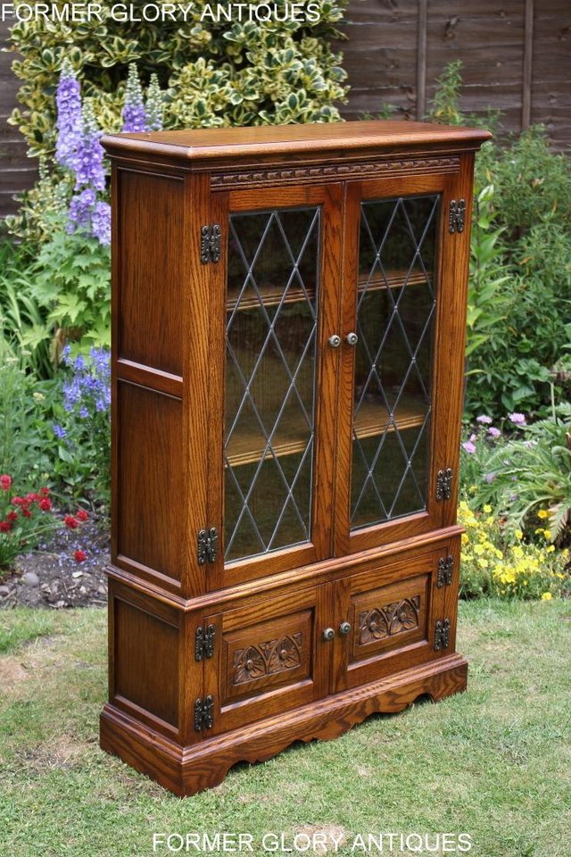 Image 34 of AN OLD CHARM LIGHT OAK BOOKCASE DVD CD DISPLAY CABINET STAND