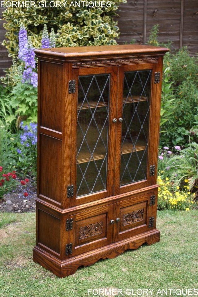 Image 40 of AN OLD CHARM LIGHT OAK BOOKCASE DVD CD DISPLAY CABINET STAND