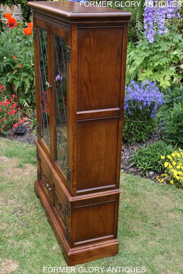 Image 42 of AN OLD CHARM LIGHT OAK BOOKCASE DVD CD DISPLAY CABINET STAND