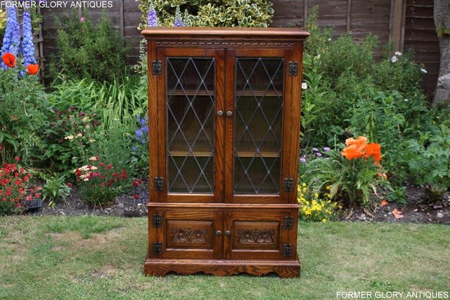 Image 43 of AN OLD CHARM LIGHT OAK BOOKCASE DVD CD DISPLAY CABINET STAND