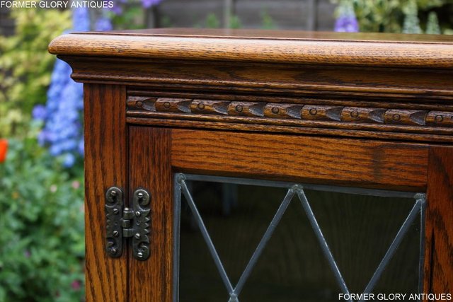 Image 49 of AN OLD CHARM LIGHT OAK BOOKCASE DVD CD DISPLAY CABINET STAND