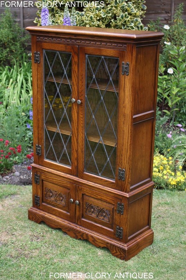 Image 55 of AN OLD CHARM LIGHT OAK BOOKCASE DVD CD DISPLAY CABINET STAND