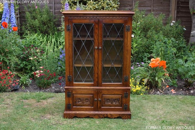 Image 64 of AN OLD CHARM LIGHT OAK BOOKCASE DVD CD DISPLAY CABINET STAND