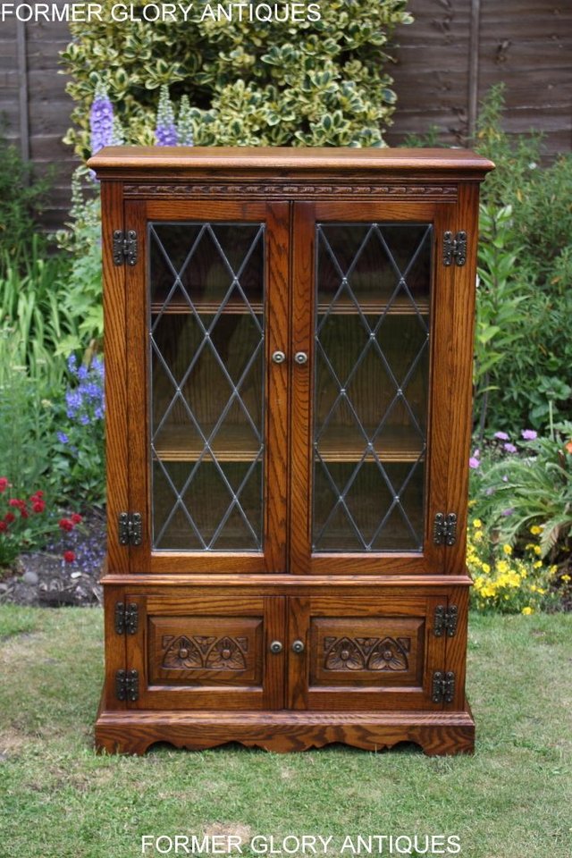 Image 78 of AN OLD CHARM LIGHT OAK BOOKCASE DVD CD DISPLAY CABINET STAND