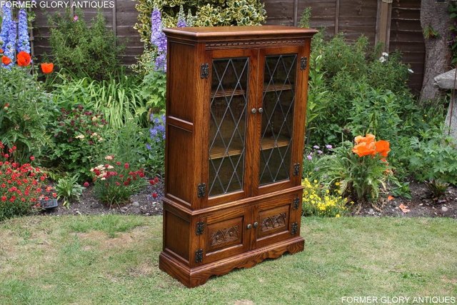 Image 85 of AN OLD CHARM LIGHT OAK BOOKCASE DVD CD DISPLAY CABINET STAND