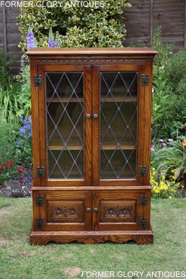 Image 86 of AN OLD CHARM LIGHT OAK BOOKCASE DVD CD DISPLAY CABINET STAND