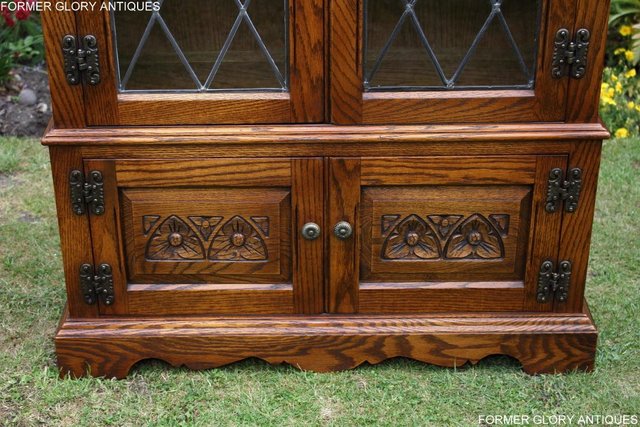 Image 99 of AN OLD CHARM LIGHT OAK BOOKCASE DVD CD DISPLAY CABINET STAND