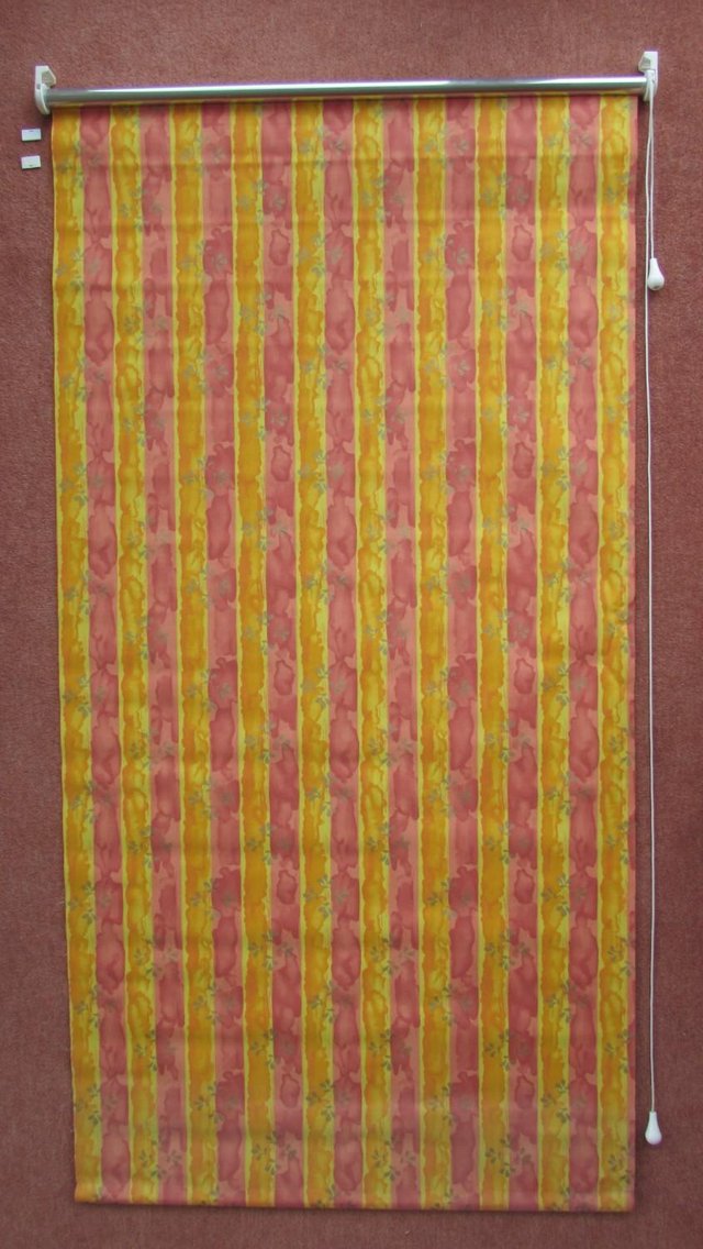 Preview of the first image of Gold Yellow Orange Red Roller blind, Aluminium tube 90x182cm.
