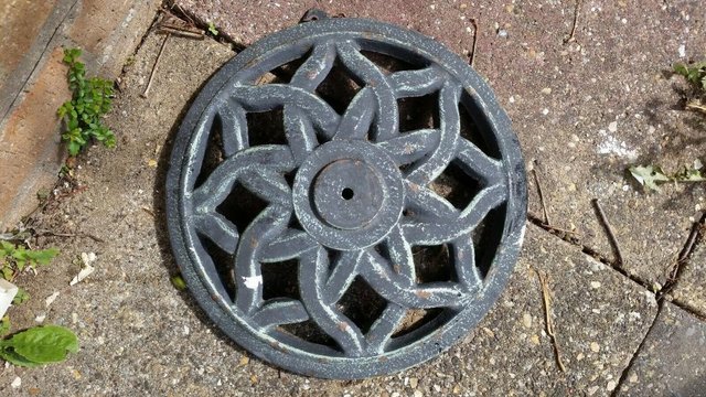 Preview of the first image of Cast Iron Solid Garden Stand Base rare NOT PARASOL BASE.