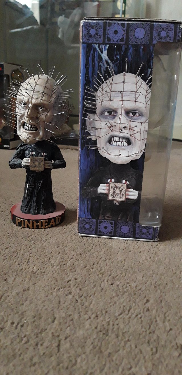 Preview of the first image of Neca Hellraiser Pin Head Headknocker Boxed.