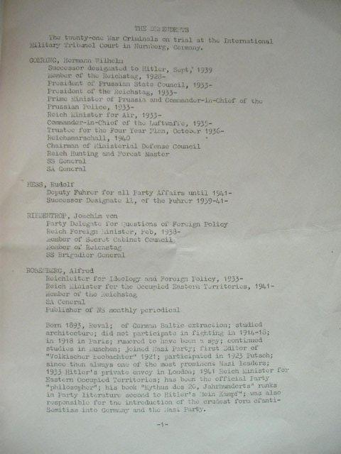 Image 3 of NURNBERG WAR CRIME TRIALS PAMPHLET MARCH 1946
