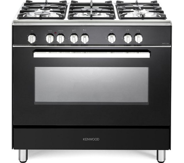 Preview of the first image of KENWOOD 90CM DUAL FUEL RANGE COOKER-5 BURNERS-CAST IRON-FAB.