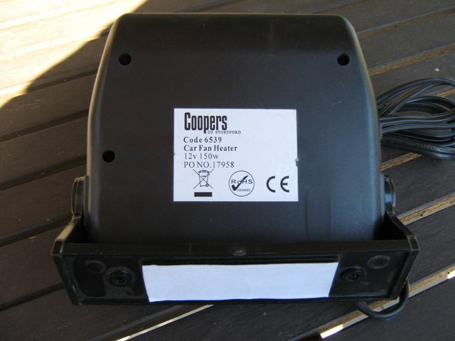 Image 2 of Car Fan - Heater, Coopers of Stortford