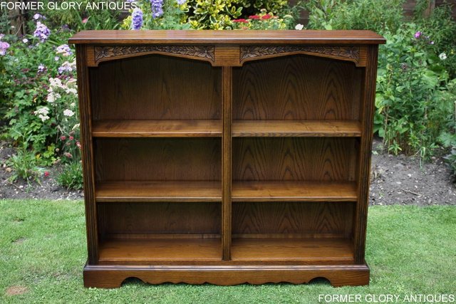 Preview of the first image of AN OLD CHARM LIGHT OAK OPEN BOOKCASE SHELVES DVD CD CABINET.