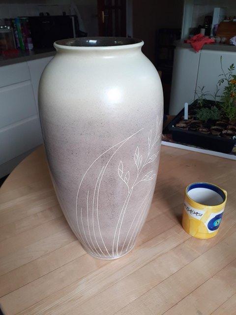 Preview of the first image of Large Vase (W Germany), for cut flowers or umbrella stand.