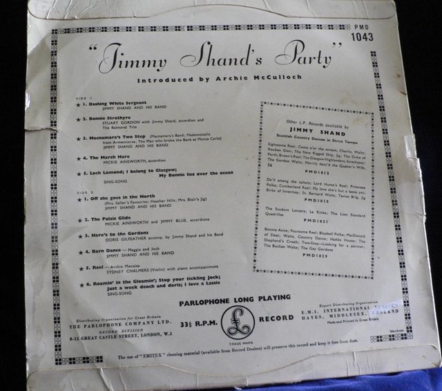 Image 2 of Jimmy Shand's Party - 33 1/3 rpm 10" Parlophone LP