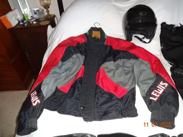 Preview of the first image of MOTORCYCLE JACKET PLUS RIDING GEAR.