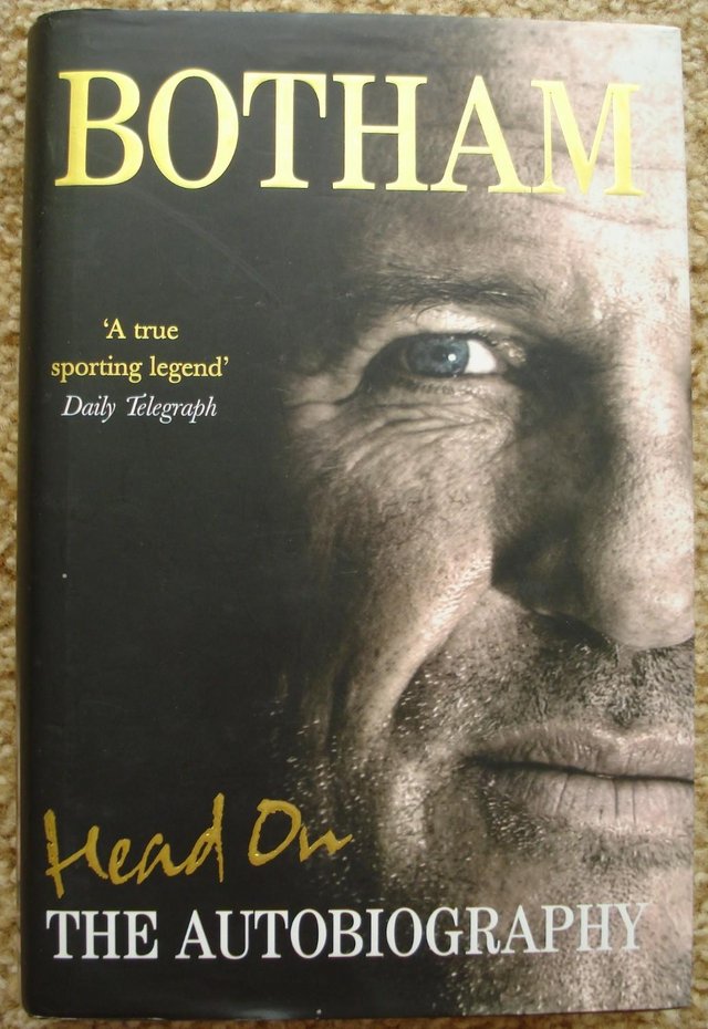 Preview of the first image of IAN BOTHAM “HEAD ON - THE AUTOBIOGRAPHY” HARDBACK BOOK.