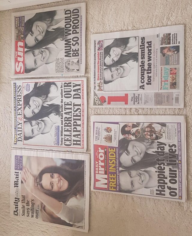 Image 2 of William & Kate: Royal Wedding Newspapers x5 - 29 Apr 2011