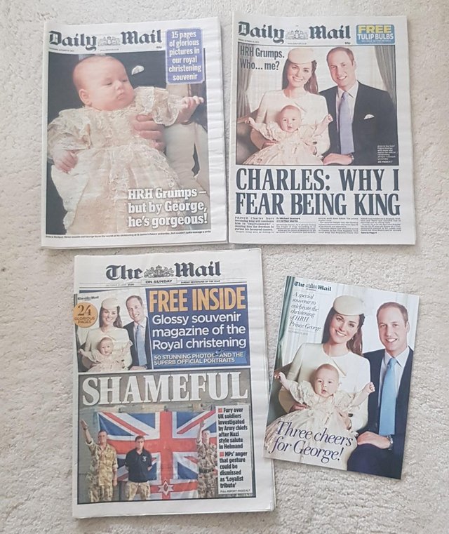 Preview of the first image of Newspapers of Prince George Christening  x7 - Oct 2013.