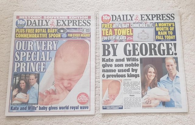 Image 2 of Newspapers of Prince George Christening x7 - Oct 2013.•
