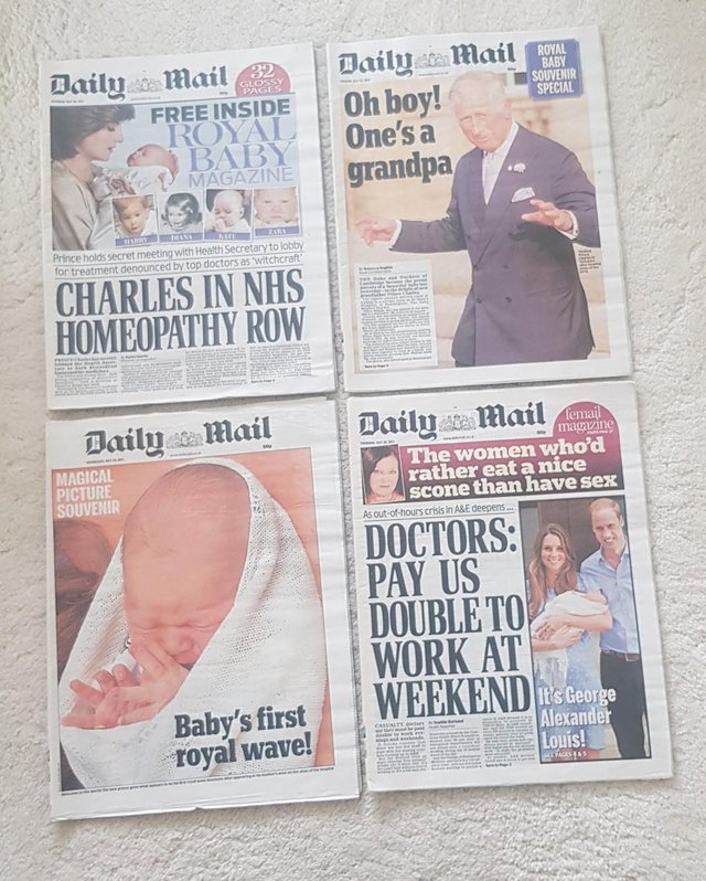 Image 3 of Newspapers of Prince George Christening x7 - Oct 2013.•
