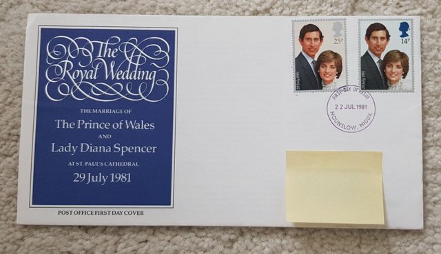 Preview of the first image of FDC - UK - Charles & Diana Wedding - 22 July 198.