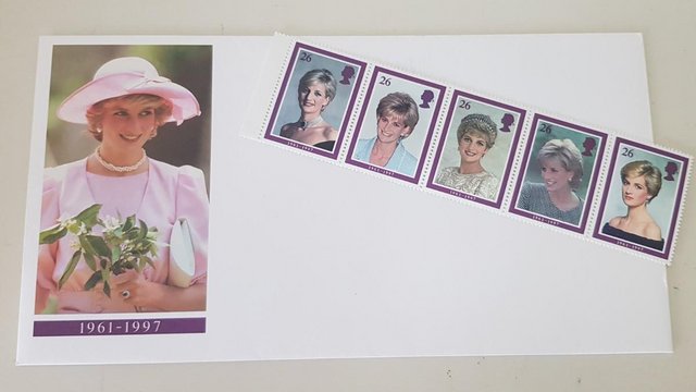 Preview of the first image of FDC - UK - Diana x1 (Blank) (After Death) 03 Feb 1998.