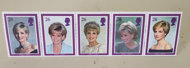 Preview of the first image of Stamps Princess Diana - A set of 5 stamps - Un-used.