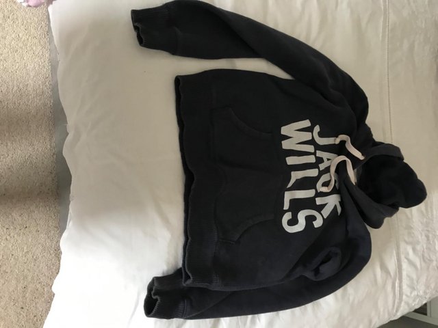 Preview of the first image of Jack Wills Hoody size 10 navy blue.