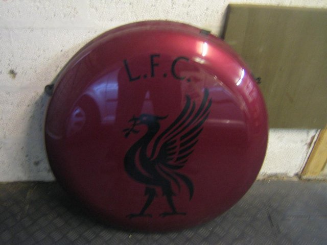 Image 2 of Two LFC Rear Wheel covers,.Ideal gift for any redmen
