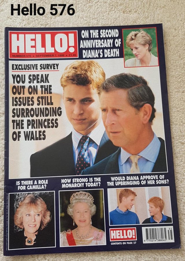 Preview of the first image of Hello Magazine 576 - Diana 2nd Death Anniversary.