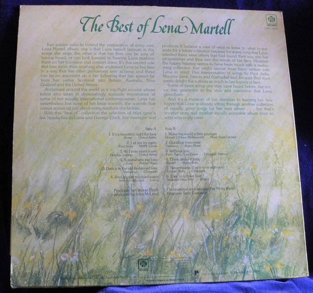 Image 2 of The Best Of Lena Martell - PYE Records 1976