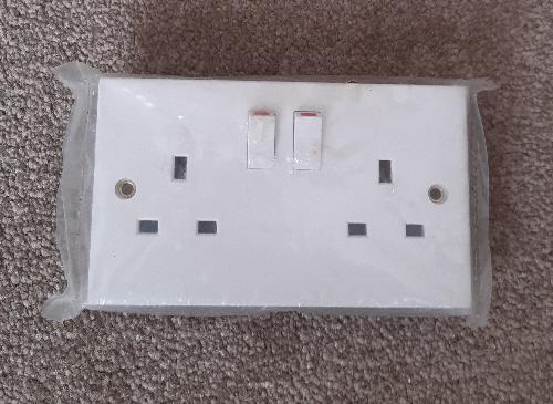 Preview of the first image of Brand New White Double Plug Socket   BX25.