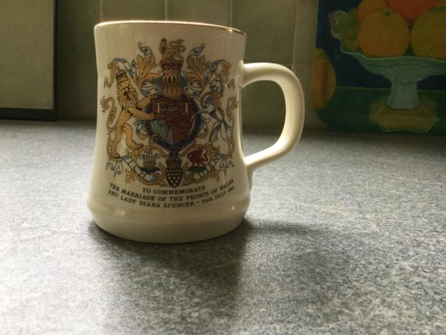Preview of the first image of Commemorative mug of Pr. Charles & Lady Diana wedding.