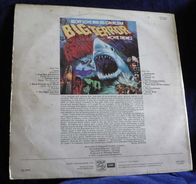 Image 2 of Geoff Love And His Orchestra - Big Terror Movie Themes 1976