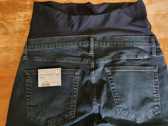 Image 3 of Topshop Moto Maternity ankle grazer jeans size 14 30L