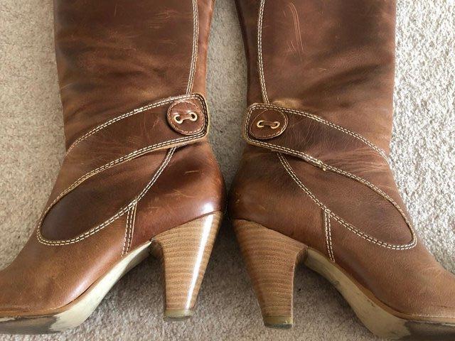 Image 3 of Leather Tan Carvella boots