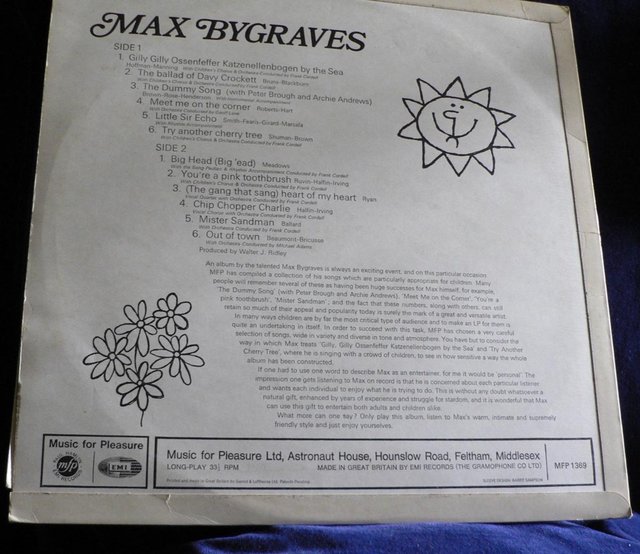 Image 2 of Max Bygraves sings - MFP 1369