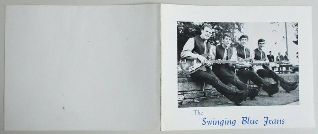 Image 5 of " THE SWINGING BLUE JEANS " HAND SIGNED BIRTHDAY CARD