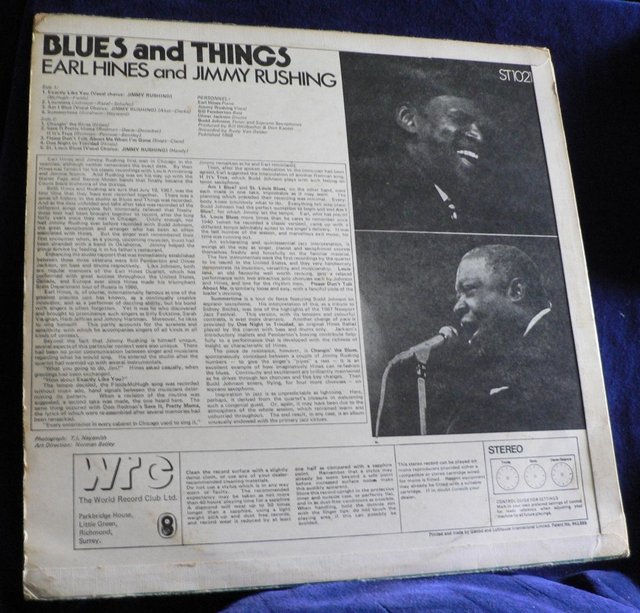 Image 2 of Blues and Things - Earl Hines and Jimmy Rushing