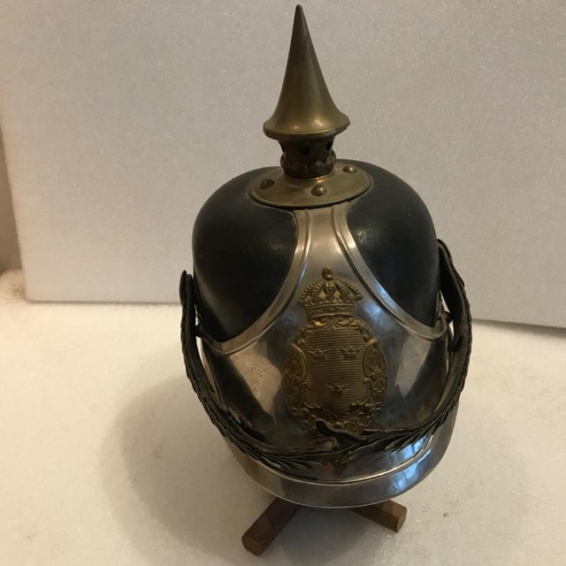 Preview of the first image of German officers pickelhaube helmet.
