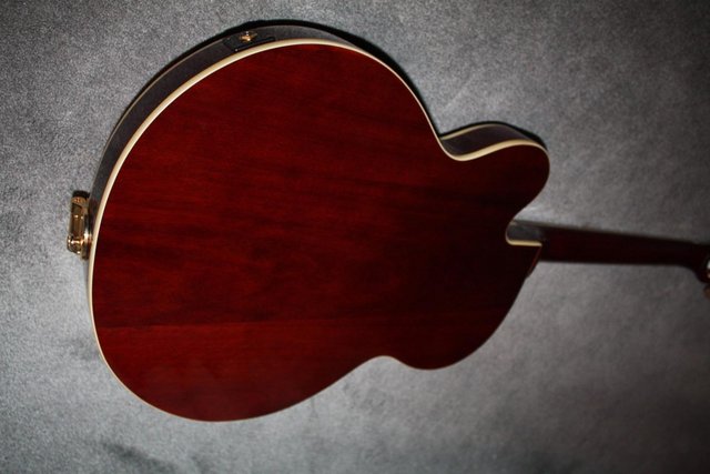 Image 3 of Rockabilly Orange Electric semi-Acoustic Guitar