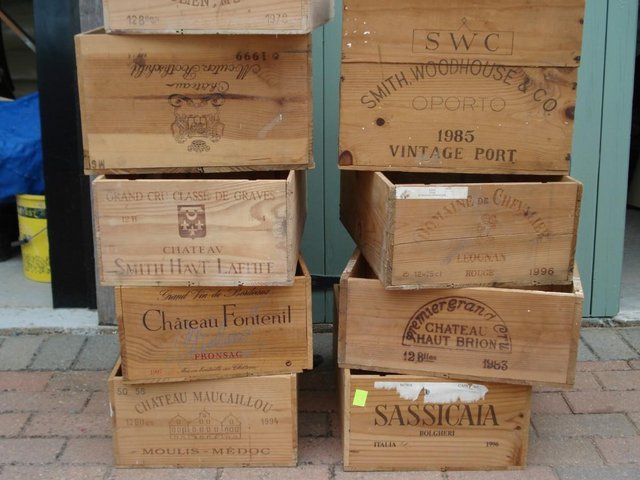 Preview of the first image of Genuine old wooden  wine boxes.