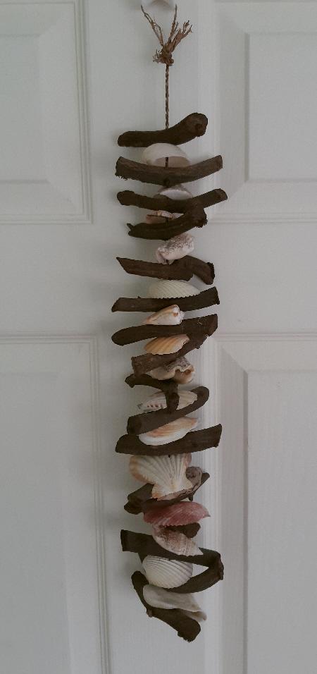 Preview of the first image of Lovely Driftwood/Shell Hanging Mobile   BX29.